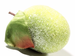 RESERVED LIZ Vintage 1940's glass coated lime fruit Christmas ornament decoration
