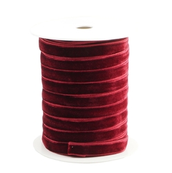 50m dark red velvet ribbon trim crafting millinery sewing fashion cake making