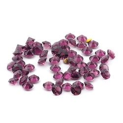 Lot (55) Czech vintage round faceted purple amethyst glass rhinestones 4mm