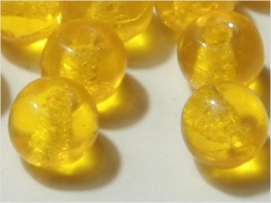 RESERVED LIZ Lot (220) Czech vintage yellow transparent seed glass beads 3mm
