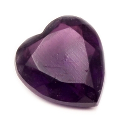 Large Czech vintage purple heart glass rhinestone 18mm