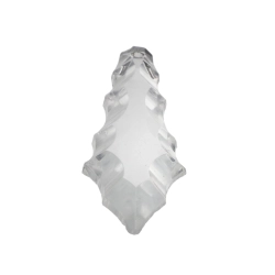Vintage Czech half cut baroque clear glass Chandelier Prism 63mm
