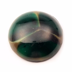 Czech antique Victorian caramel satin marble glass cabochon 22mm