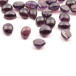 Lot (79) Czech antique purple glass cabochon drops craft supplies