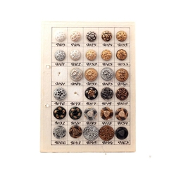 Sample card (28) Vintage Czech Glass buttons