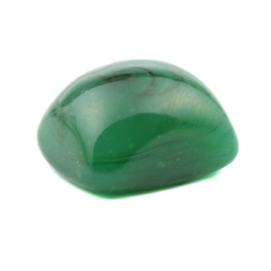 Vintage Czech green swirl marble head pin glass bead button element