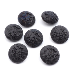 Black Satin Fabric Buttons, 16mm, 18mm, 20mm, 23mm, 25mm, 31mm & 37mm