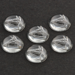 6 Czech vintage crystal intaglio horse head glass cabochons