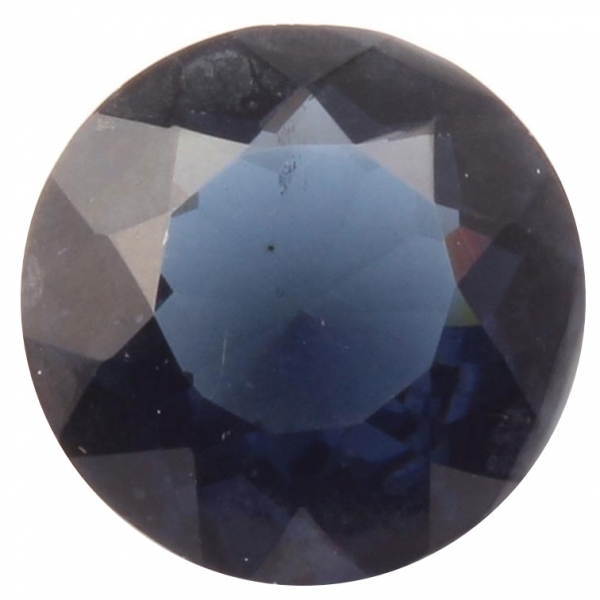 24mm large Czech Deco vintage round faceted dark amethyst glass rhinestone