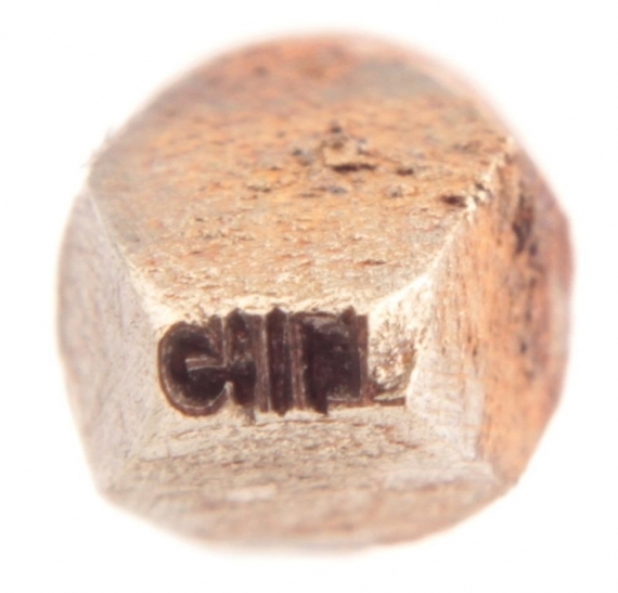 Antique German Steel "Gilt" hallmark metalwork punch punching stamp tool jewelry design