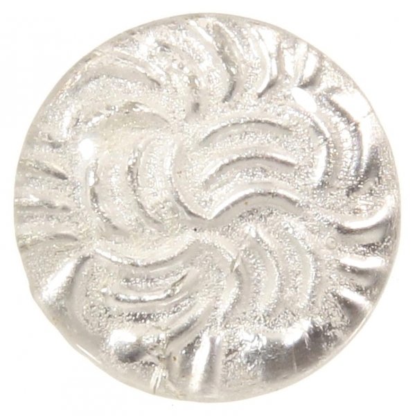 15mm Victorian antique Czech lampwork foil crystal art glass button