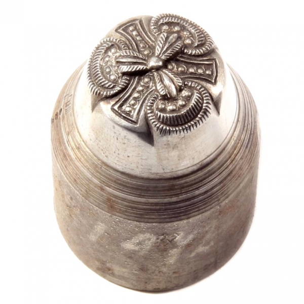 18mm geometric floral 1920's Antique vintage Czech impression die mold glass button cabochon bead steel punch tool jewelry designing