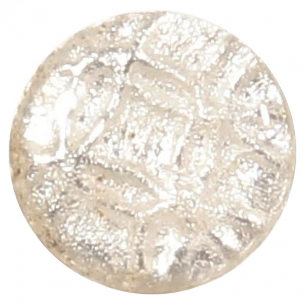 14mm Victorian antique Czech silver foil crystal paperweight lampwork rosette shank glass button