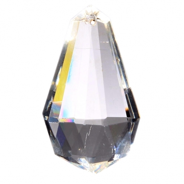 38mm antique Czech peardrop faceted pendalogue crystal glass Chandelier ...