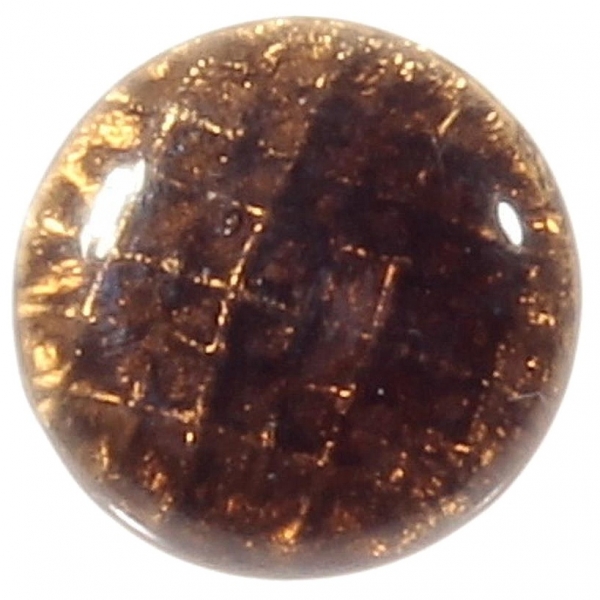 14mm Victorian antique Czech foil check under crystal glass rosette shank button