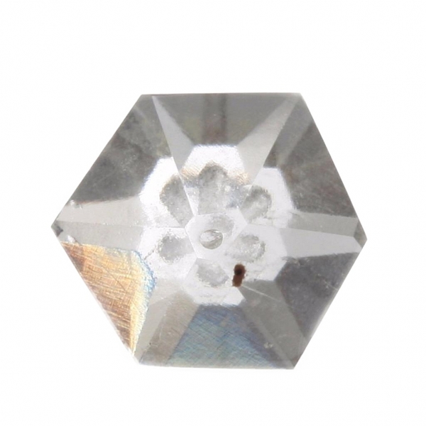 18mm Czech Deco antique hand hexagon faceted crystal art glass bead