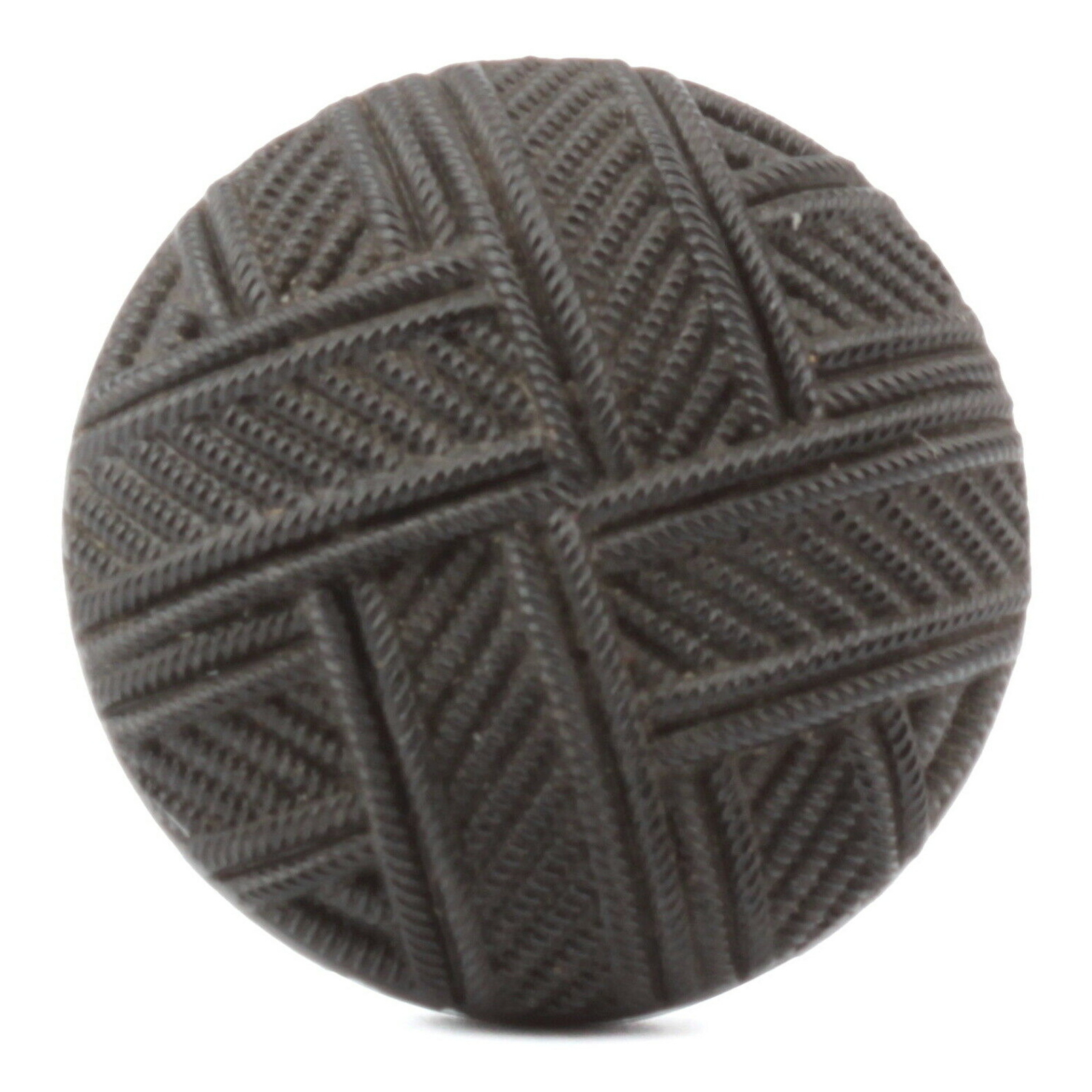 Czech vintage gloss black round glass buttons 18mm Lot 16
