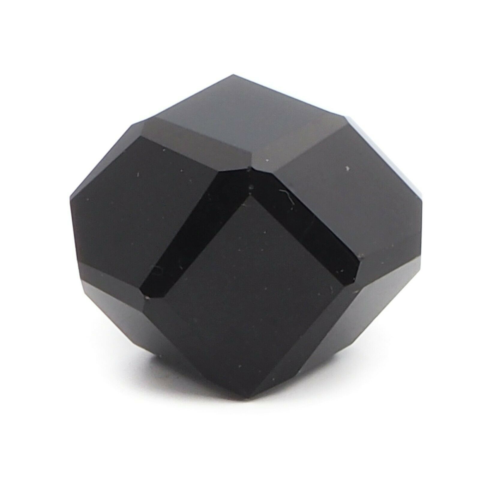 Large Swarovski antique hand faceted jet black oval glass bead 25mm