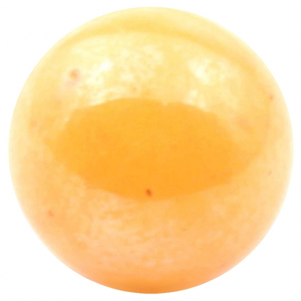 Antique Czech semi translucent yellow juice lampwork ball glass button 11mm 