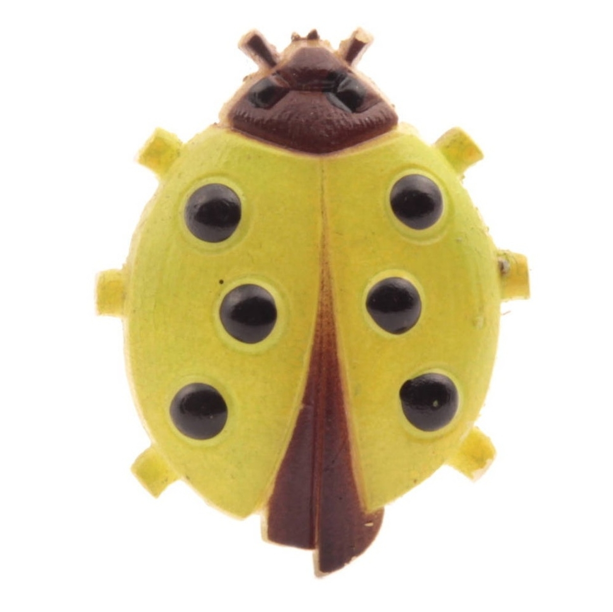 Vintage early celluloid plastic yellow ladybird lady bug pin brooch