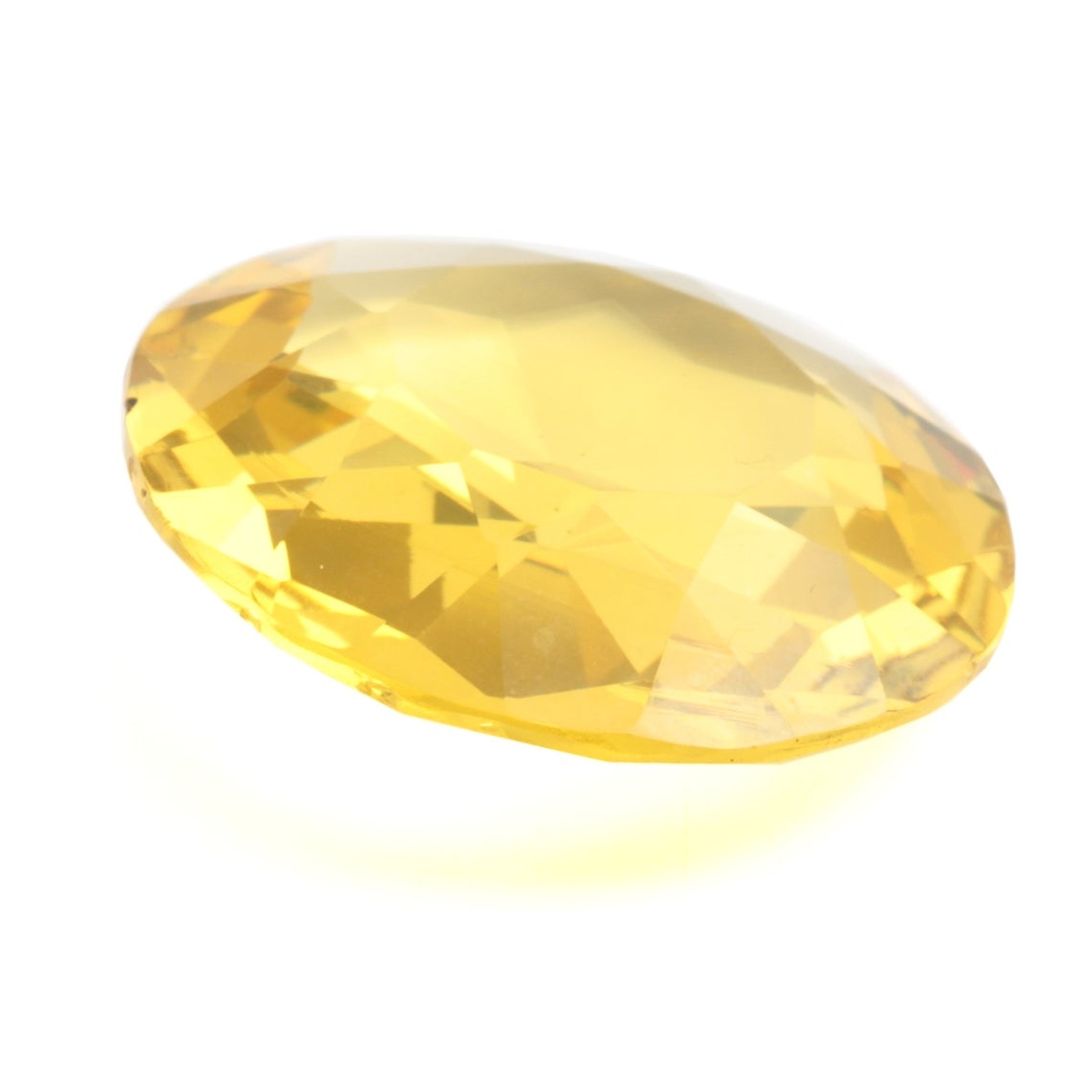 Large Czech antique hand brilliant cut citrine yellow round glass rhinestone 27mm