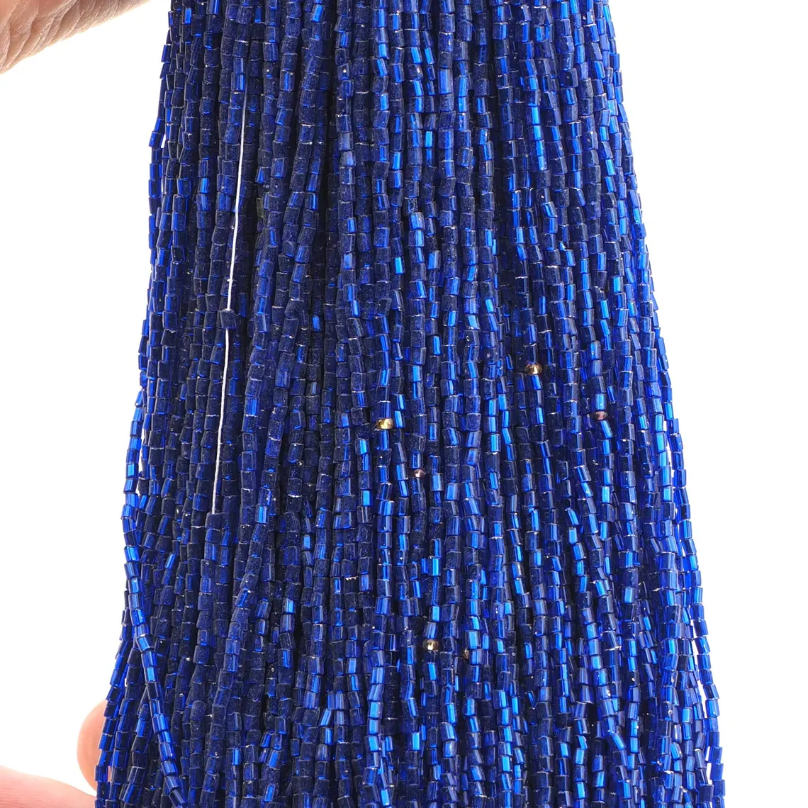 Master Hank 20000 pcs, black faceted glass seed beads 19bpi antique Czech - kopie