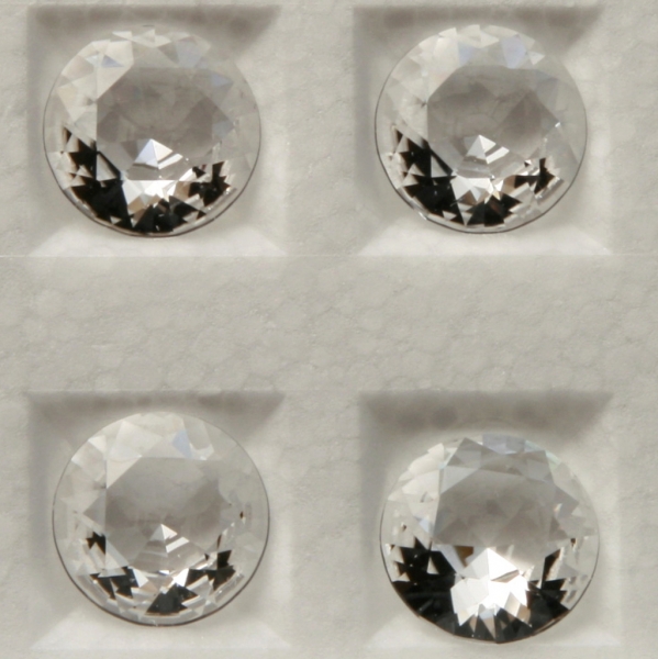 Lot (20) 11mm ss48 Austrian D.S vintage round faceted Rock crystal diamond cut gemstones