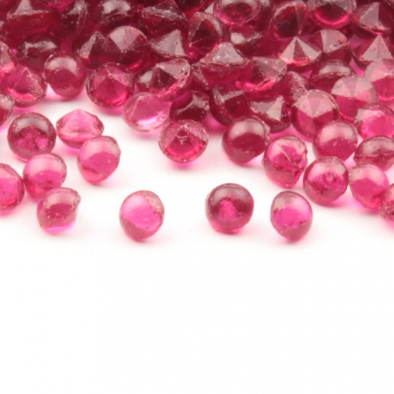 Lot (1200) ss12 Czech vintage cranberry pink round domed pointed back glass rhinestones