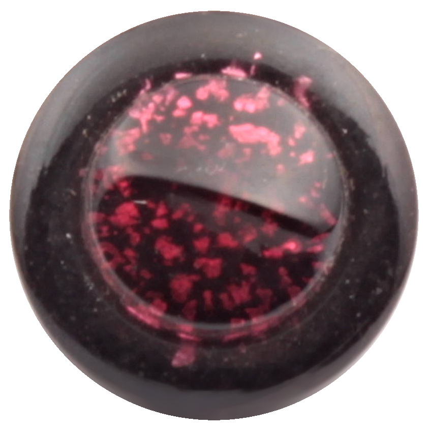 Antique Victorian Czech foil marble pink glass button