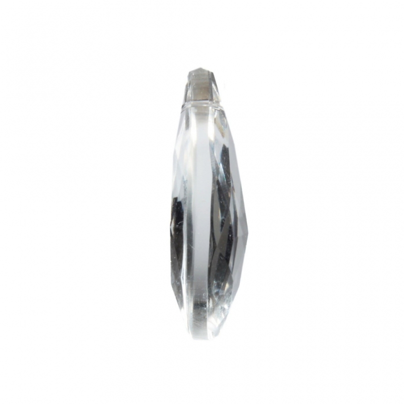2" Czech vintage crystal clear half cut glass almond teardrop Chandelier lamp Prism