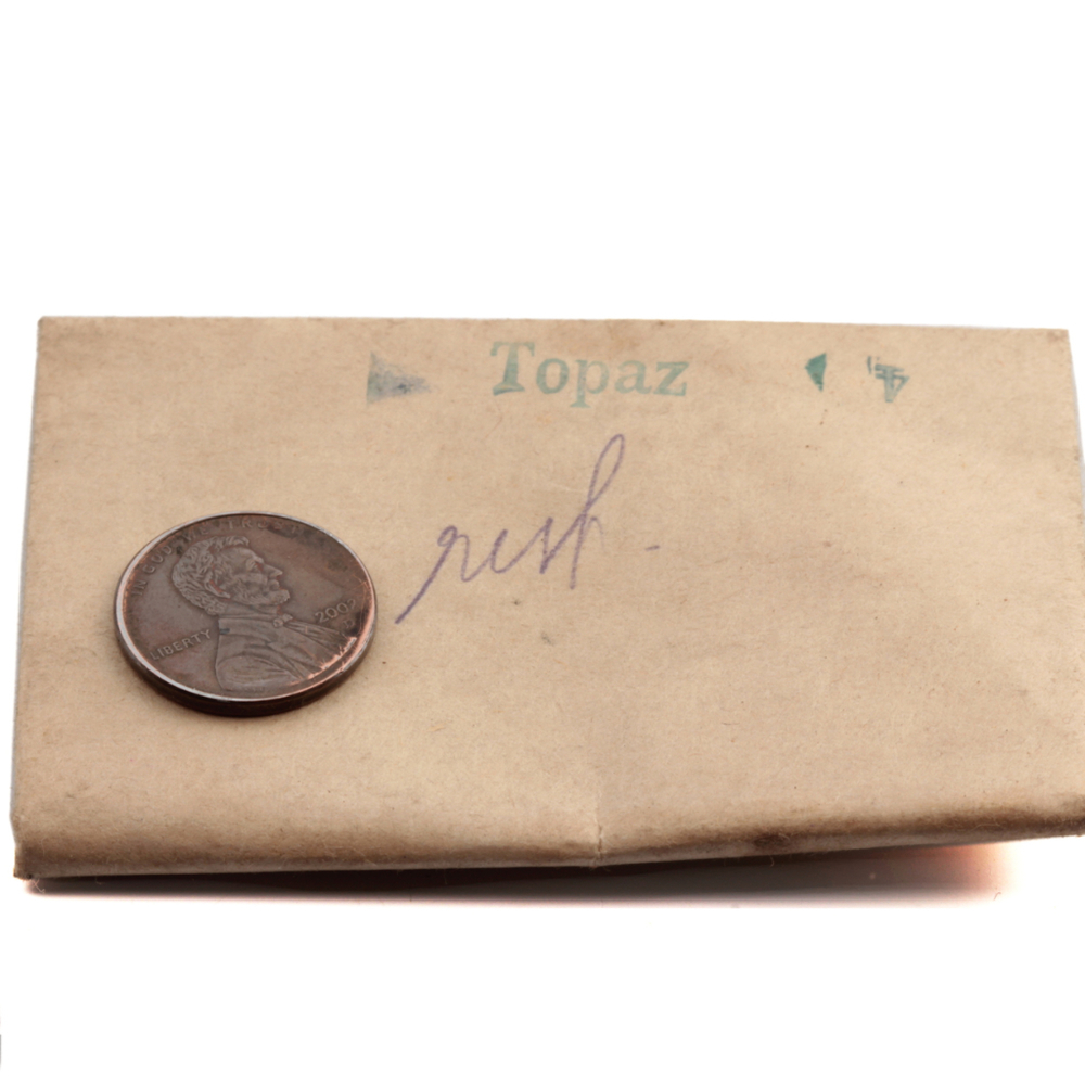 Lot (200+) Czech antique foiled topaz round micro glass rhinestones 2mm