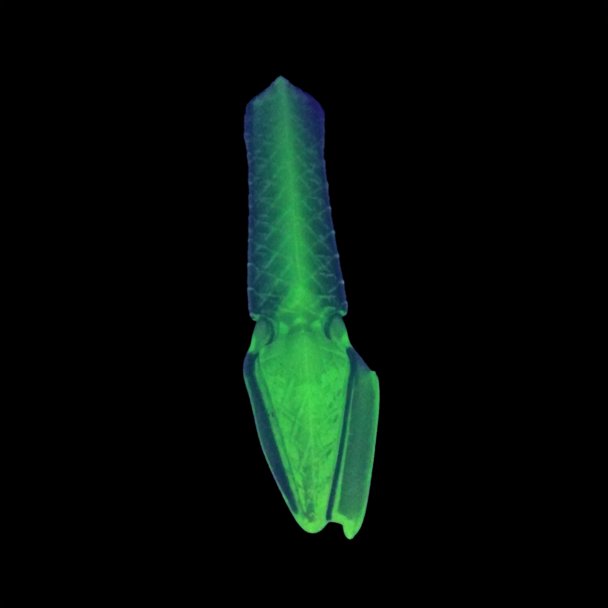 Vintage Czech uranium green glass colonial spear Chandelier prism unfinished 4.8"