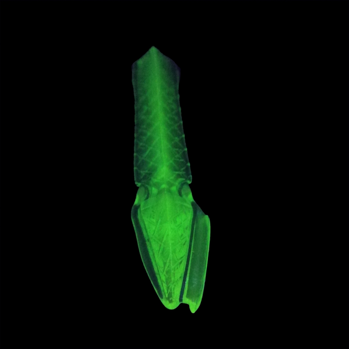 Vintage Czech uranium green glass colonial spear Chandelier prism unfinished 4.8"