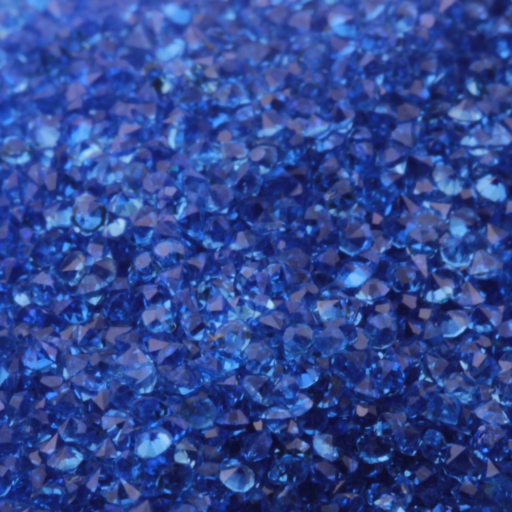 Lot Czech vintage sapphire blue micro glass rhinestones 1mm
