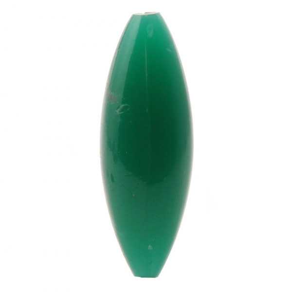 Large 43mm Antique Czech chrysoprase jadeite green uranium oval glass bead