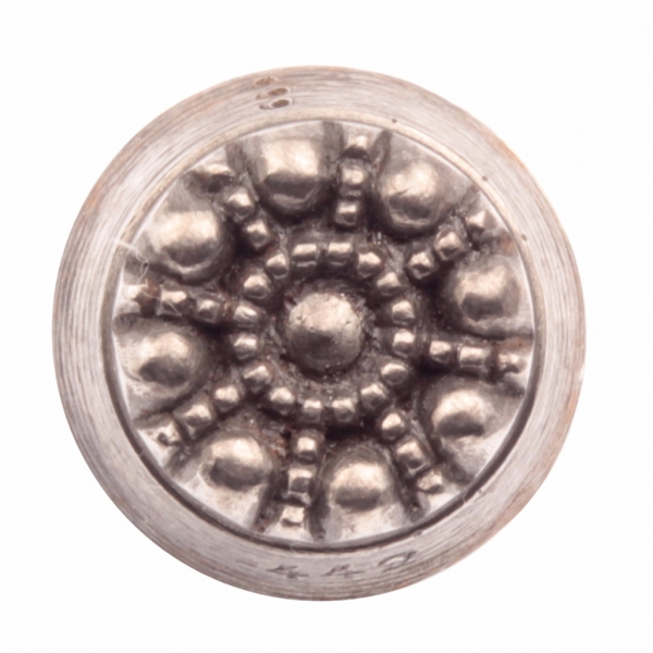 18mm geometric flower Art Deco Antique vintage Czech glass button cabochon jewelry making steel punch mold die press stamp