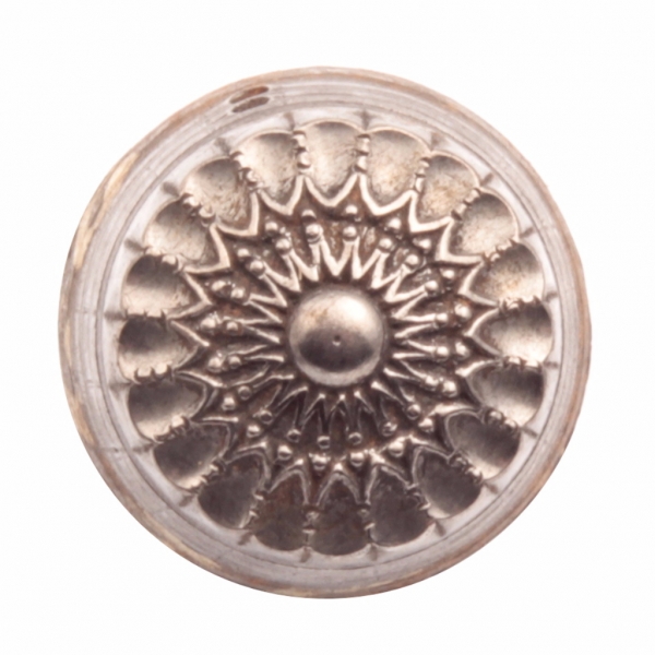 18mm fluted flower Art Deco Antique vintage Czech glass button steel punch mold die press stamp cabochon jewelry making
