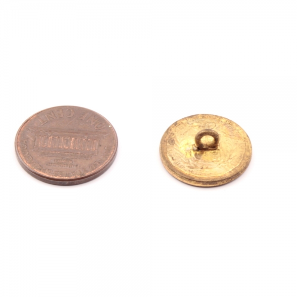 17mm Antique gold metal Victoria Dei Gratis 1872 sovereign button 