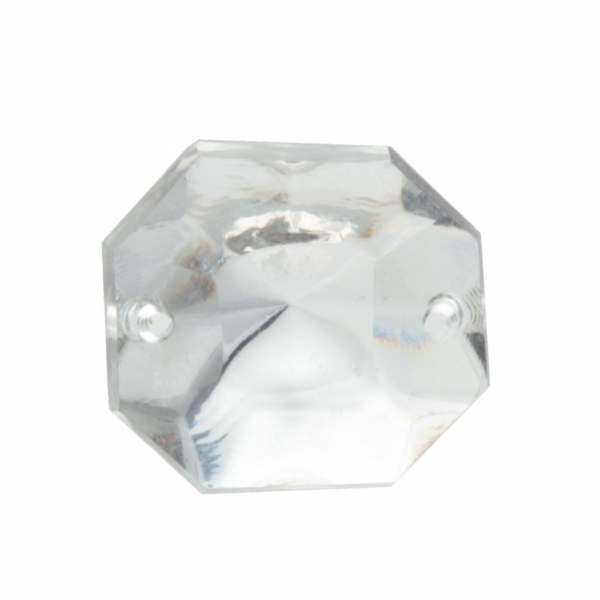 Lot (50) 20mm Vintage Czech octagon crystal Chandelier lamp connector bead prisms