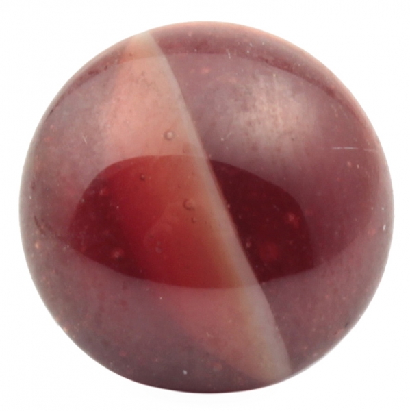 13mm Antique Czech lampwork red white striped crystal cased glass button 