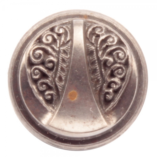 18mm fine floral scroll Art Deco Antique vintage Czech glass button cabochon bead steel mold impression die jewelry punch design