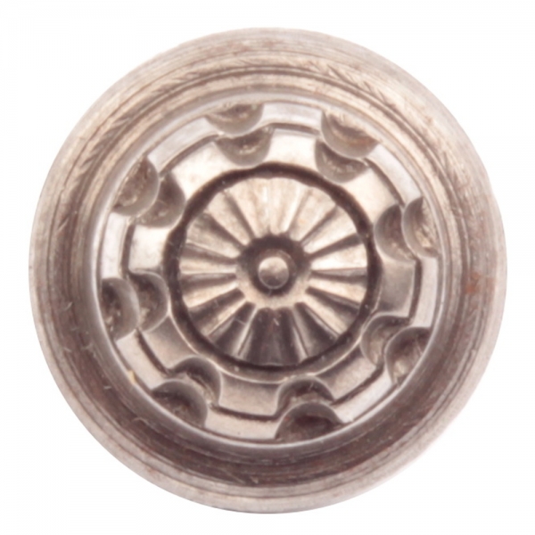 13mm geometric fluted Art Deco Antique vintage Czech glass button cabochon bead steel mold impression die jewelry punch design tool
