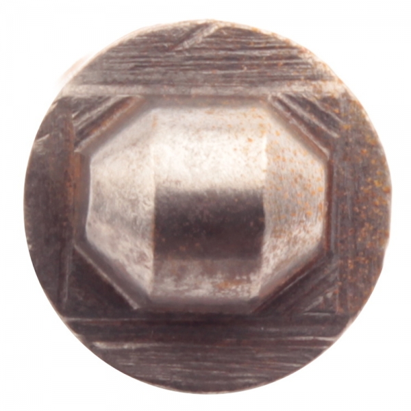 14mm octagon barrel Art Deco Antique vintage Czech glass button cabochon bead steel mold impression die jewelry punch design