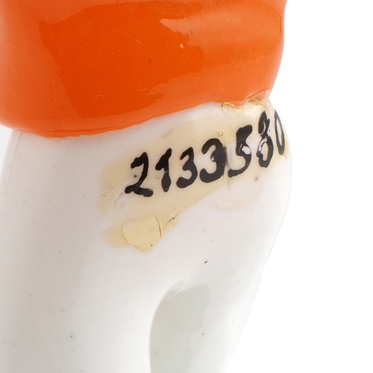 Rare Czech original vintage lampwork glass American football player figurine Zelezny Brod Sklo