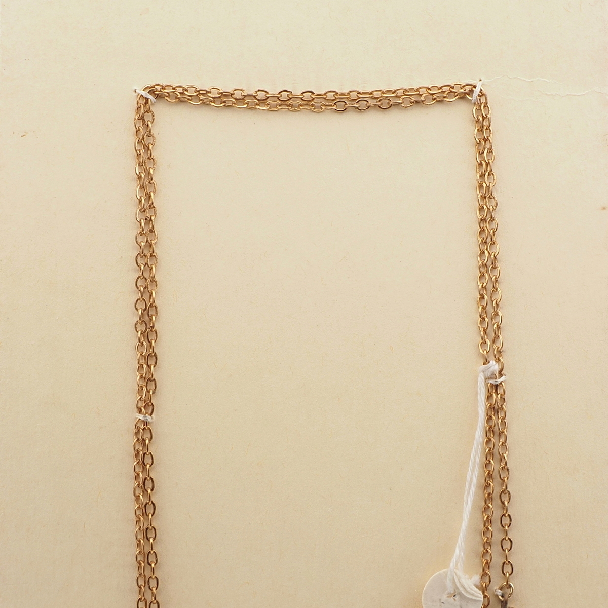 Czech vintage gold chain pendant necklace frost satin atlas pearl AB glass beads