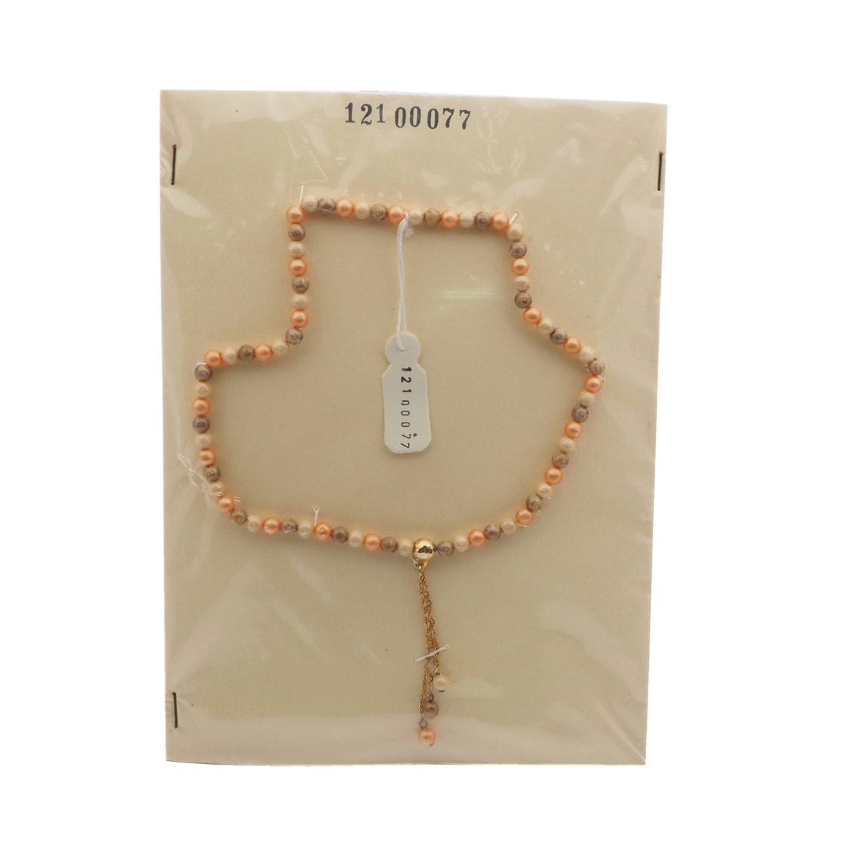 Vintage Czech necklace marble glass beads 