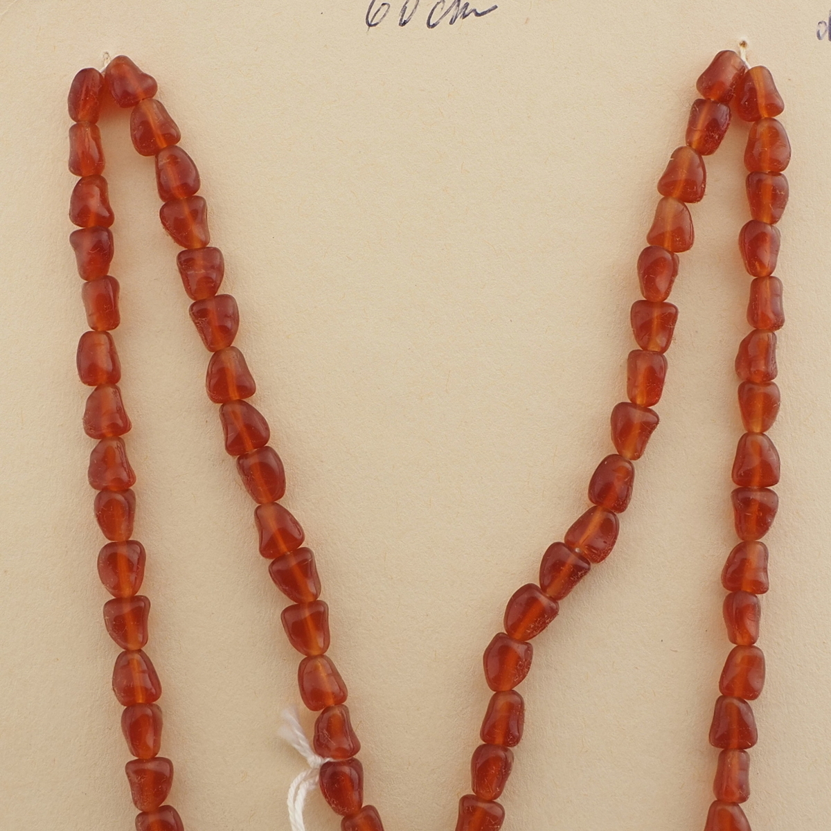 Czech vintage necklace carnelian opaline glass beads