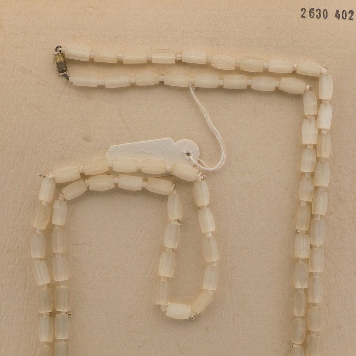 Vintage Czech necklace yellow satin atlas glass beads 