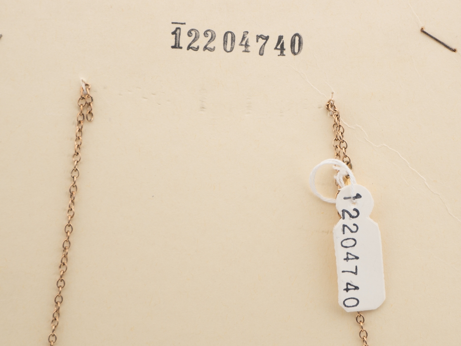 Vintage Czech gold chain glass bead necklace for repair