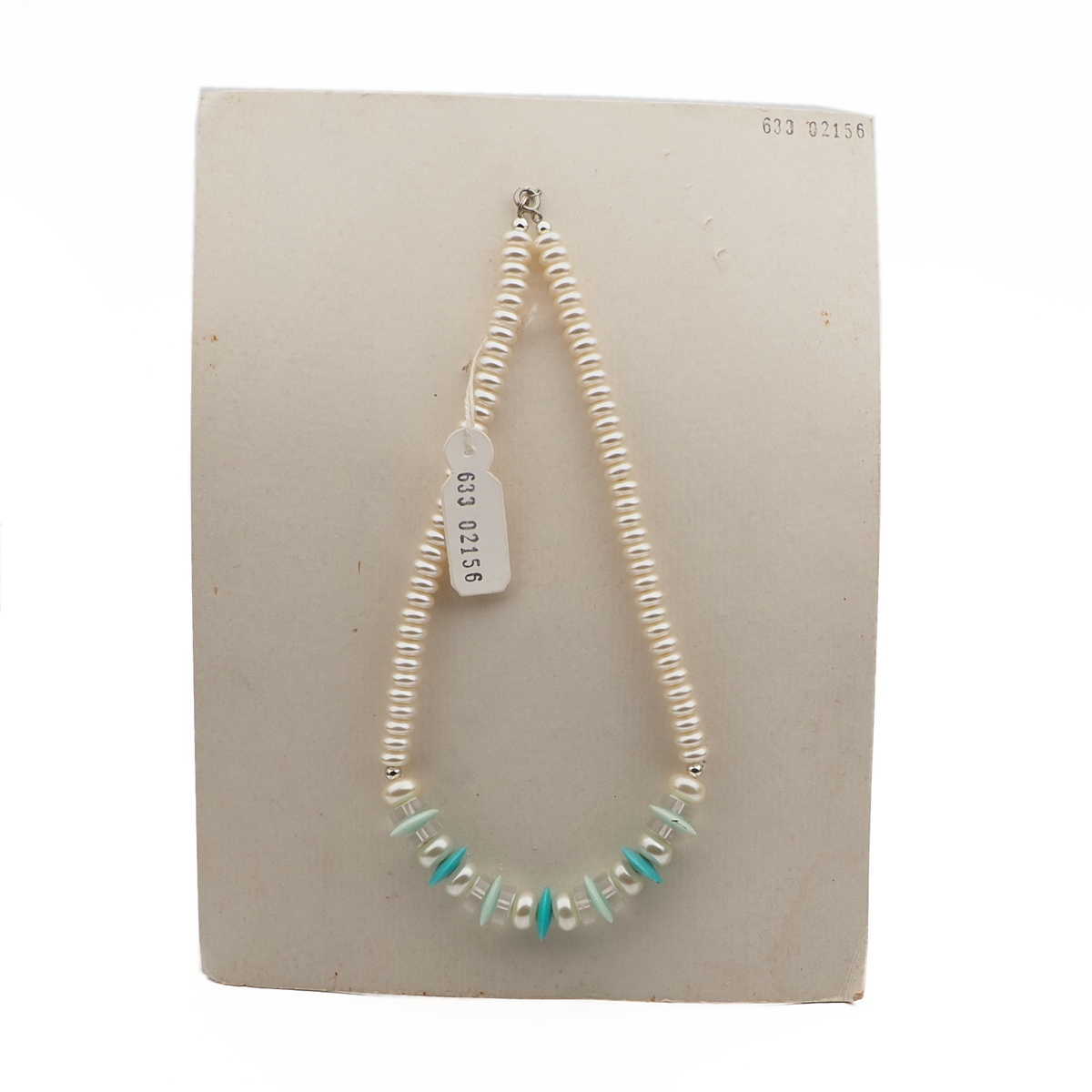 Vintage Czech necklace pearl glass plastic rondelle beads 